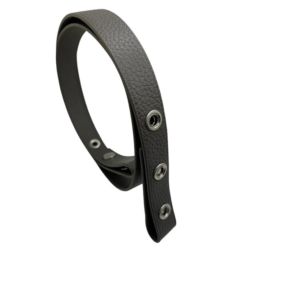 AllSaints Gray Pebbled Leather Snap Strap for bag or wallet